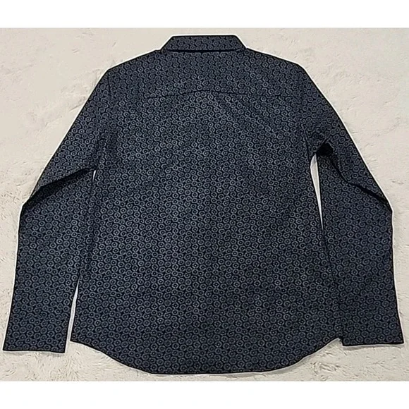 Travis Mathew NWT‎ Country Mile Long Sleeve Shirt Mens S Black Button-up Floral - Picture 9 of 9